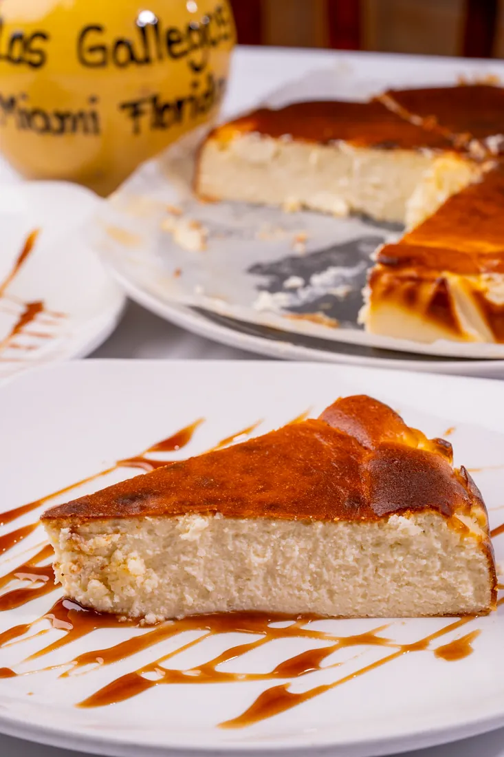 Flan casero, homemade Spanish flan at Los Gallegos in Miami